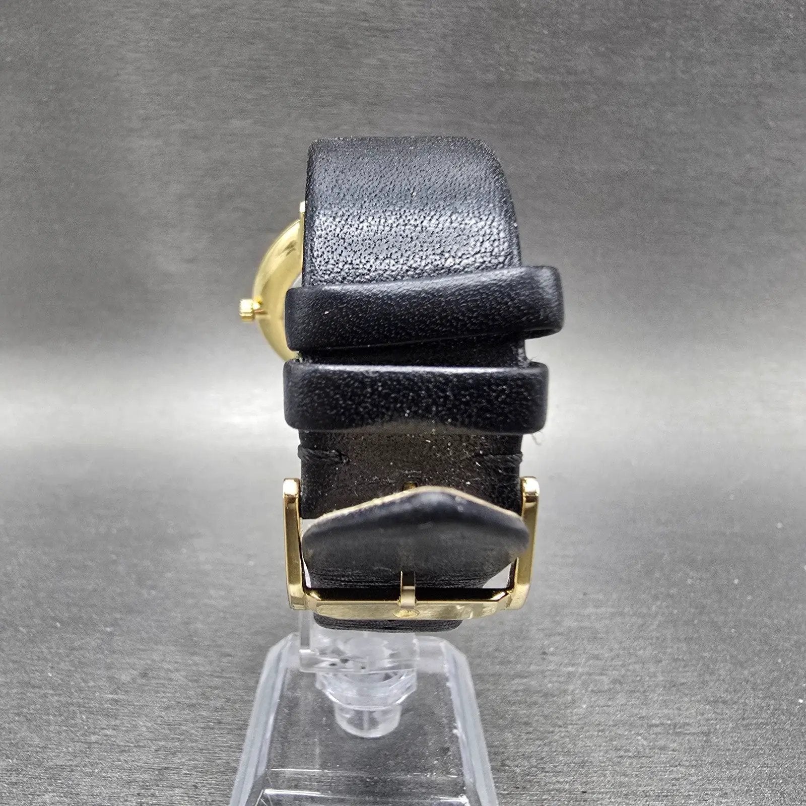 Movado Modern 47 Watch Men 40mm Black Dial Gold Tone Round 0607503 New Battery8