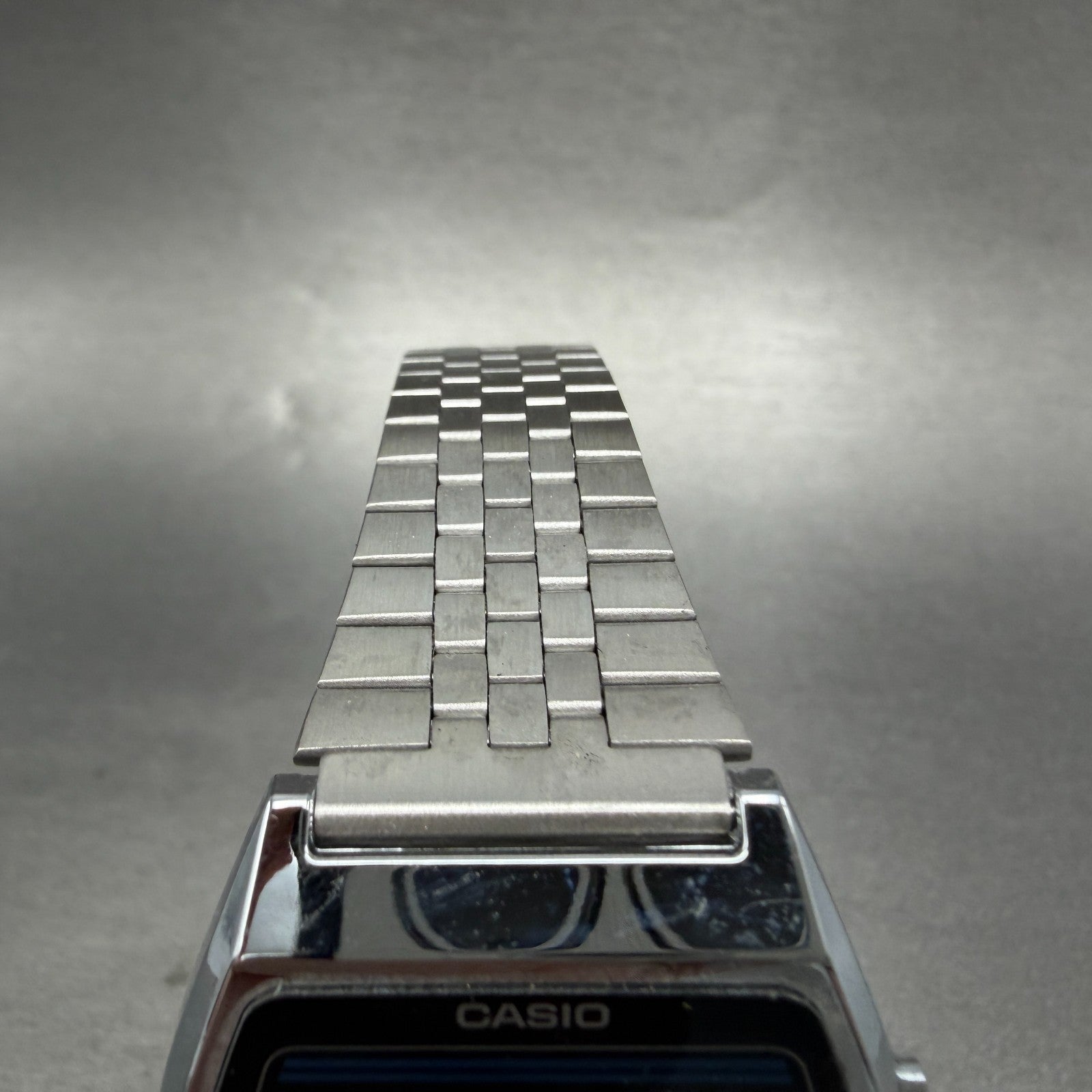 Casio B612 Watch Men 35mm Digital Black Dial Silver Tone Octagon New Battery VTG4