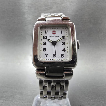 Victorinox Swiss Army Tank Watch Women 20mm White Dial Steel VTG PARTS6