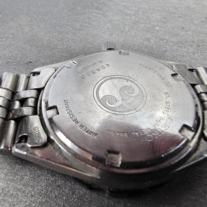 Seiko SQ Sports 100 Dive Watch Men 37mm Black Dial Steel READ!! 8123-7180 NewBat10