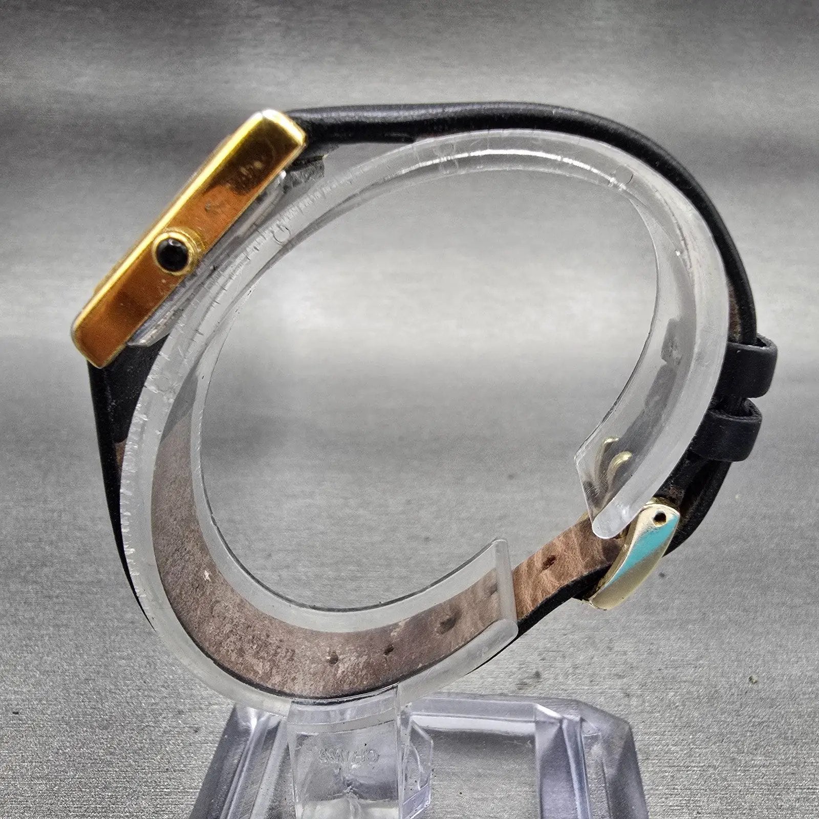 Citizen CQ Watch Women 17mm White Dial Gold Tone Rectangle 3220-945174 New Batt6