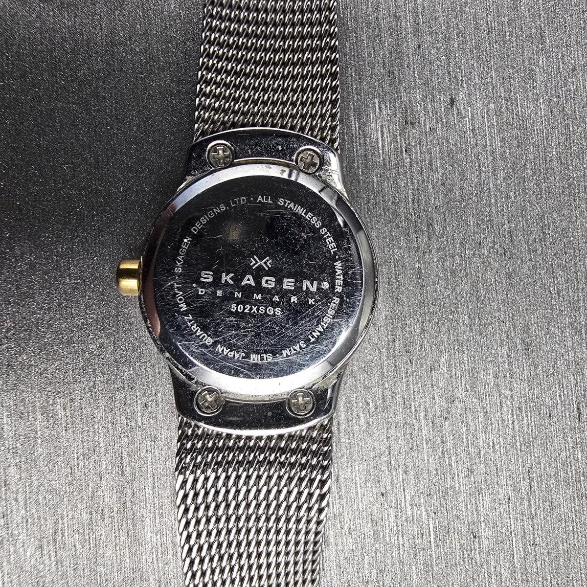 Skagen Watch Women 19mm Silver Dial Two Tone Round 502XSGS New Battery L10