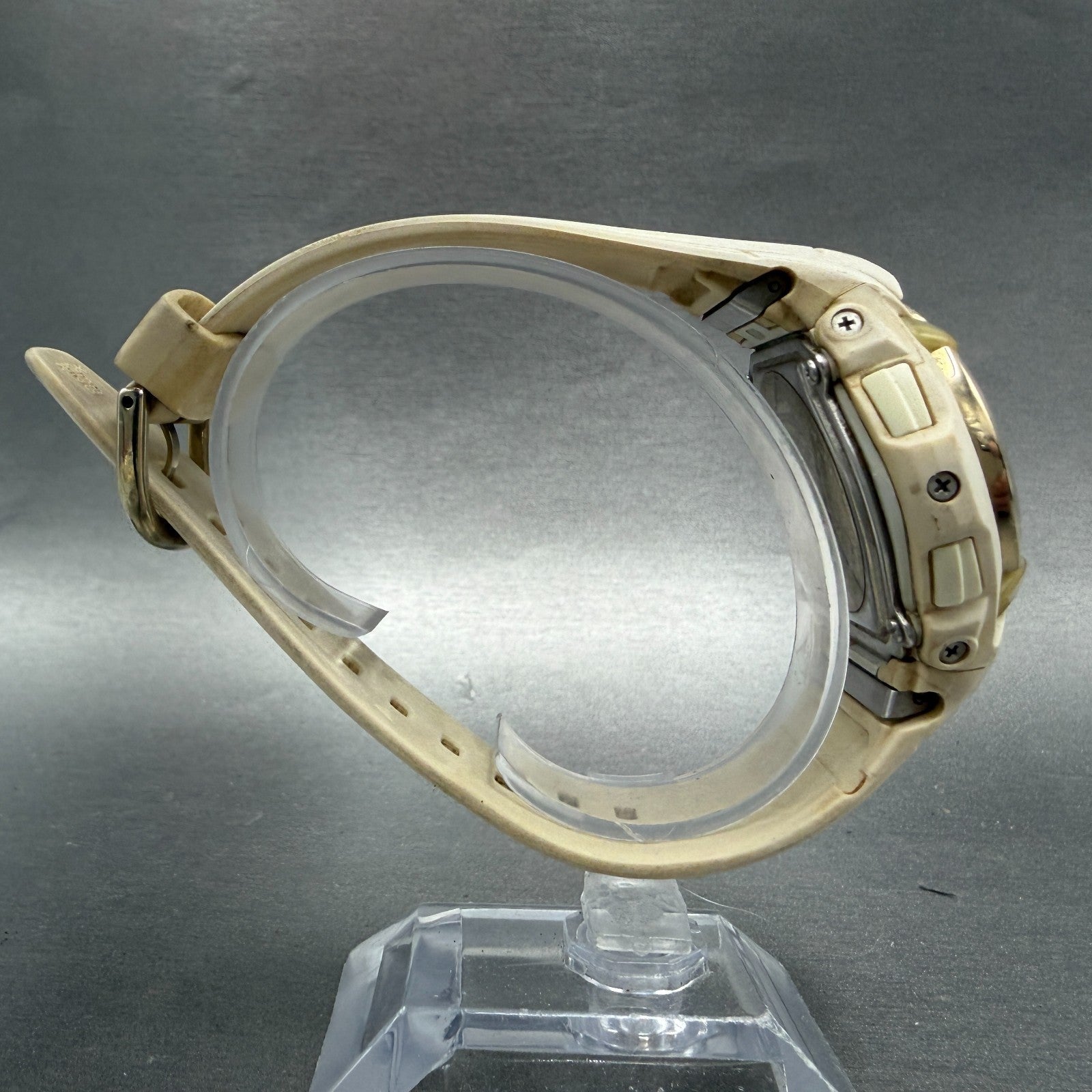 Casio Baby-G BG-70 Watch Women 41mm Analog Digital Biege Alarm Chrono New Batter9