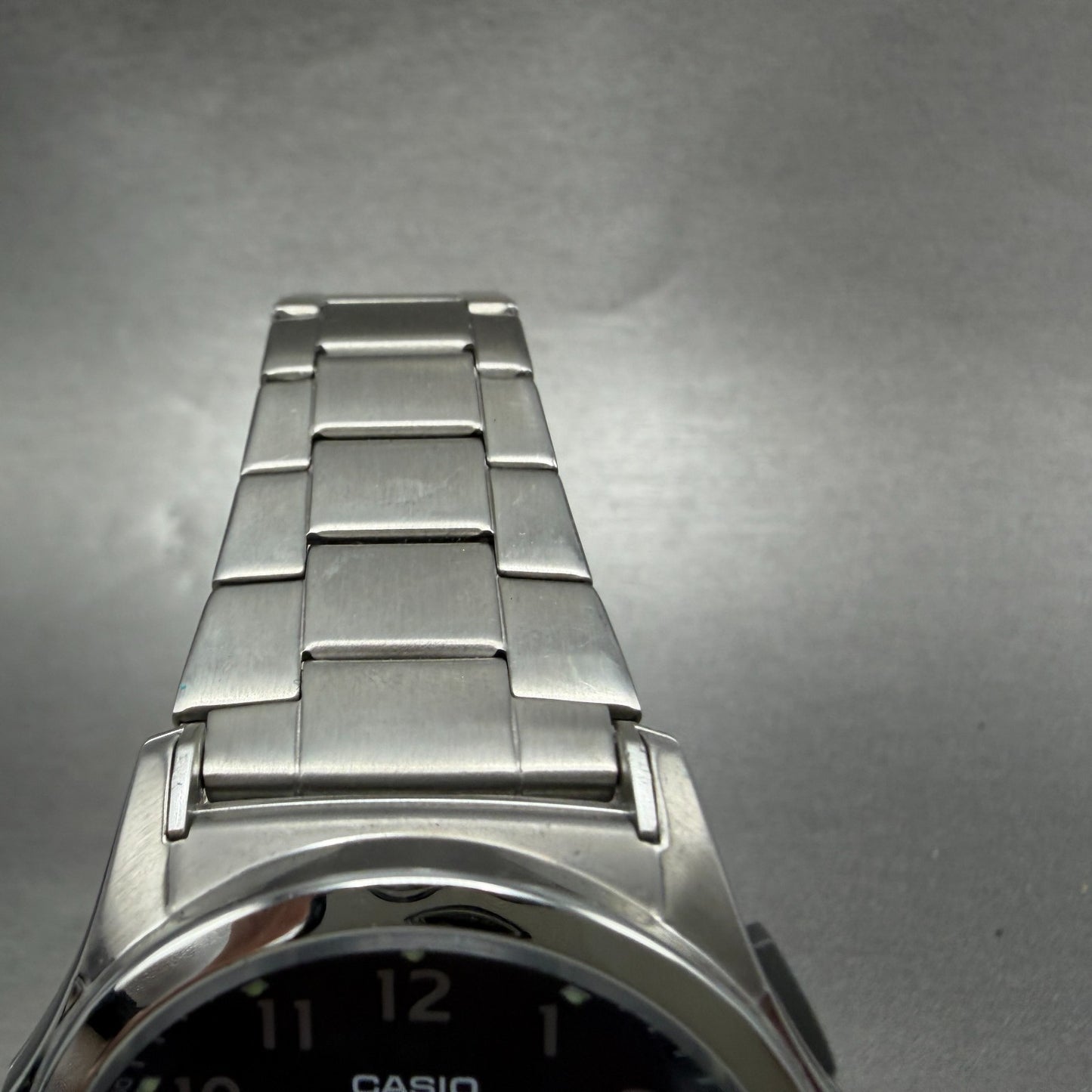 Casio Wave Ceptor Watch Men 42mm Blue Dial Steel Solar Analog Digital Works ABC4