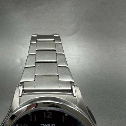 Casio Wave Ceptor Watch Men 42mm Blue Dial Steel Solar Analog Digital Works ABC4