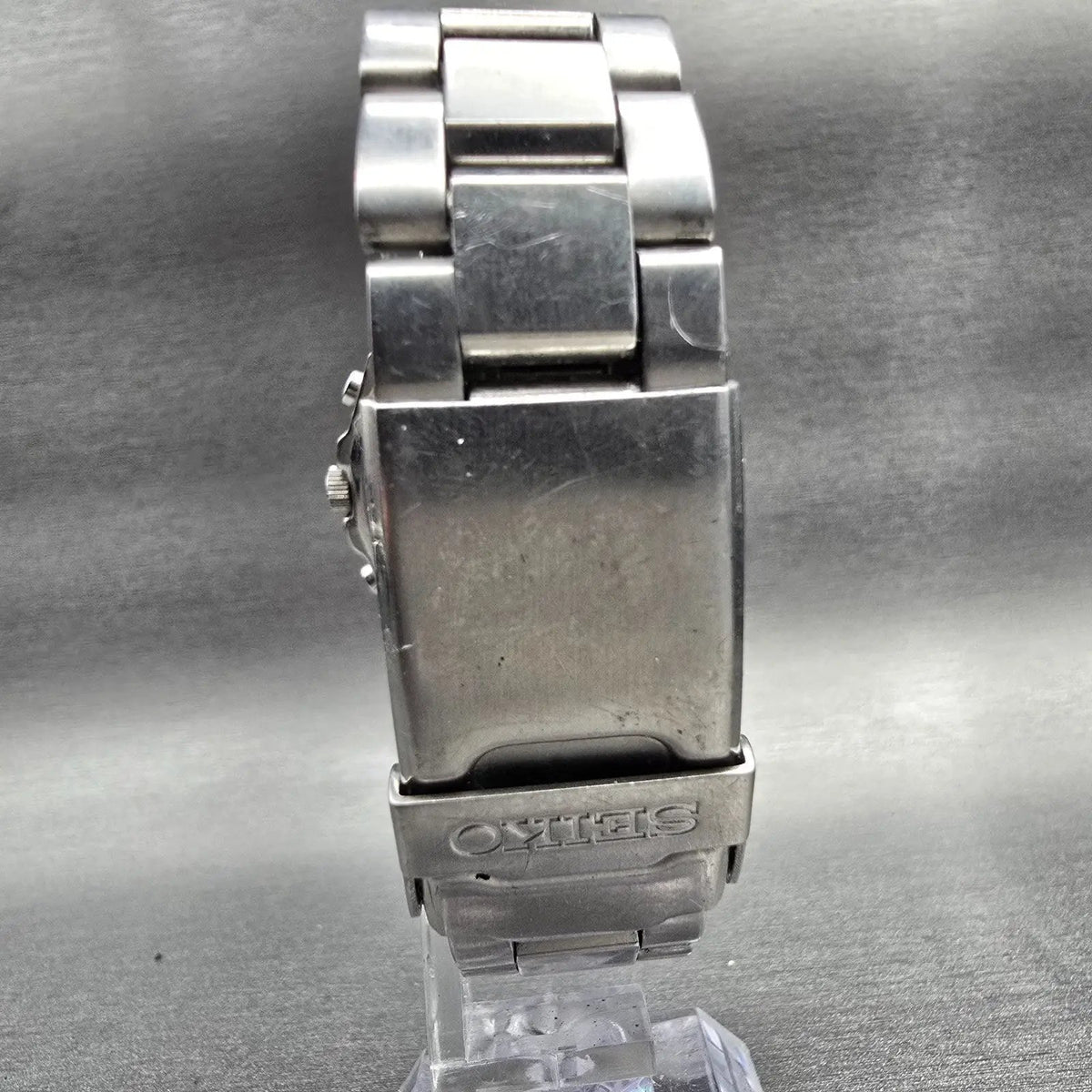 Seiko Chronograph Watch Men 40mm Silver Dial Silver Tone Date 7T92-0CA0 New Bat7