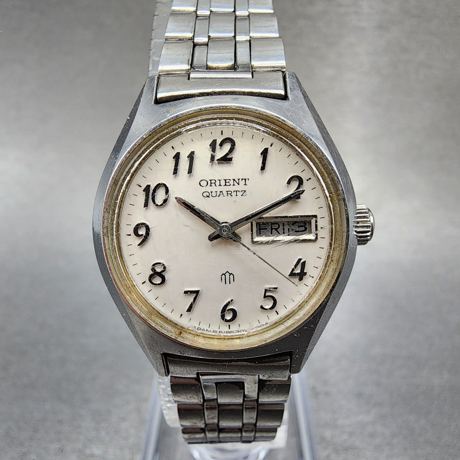 Orient Watch Women 25mm White Dial Steel Daydate Round E51930100CS New Batt0