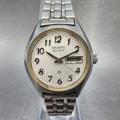 Orient Watch Women 25mm White Dial Steel Daydate Round E51930100CS New Batt0