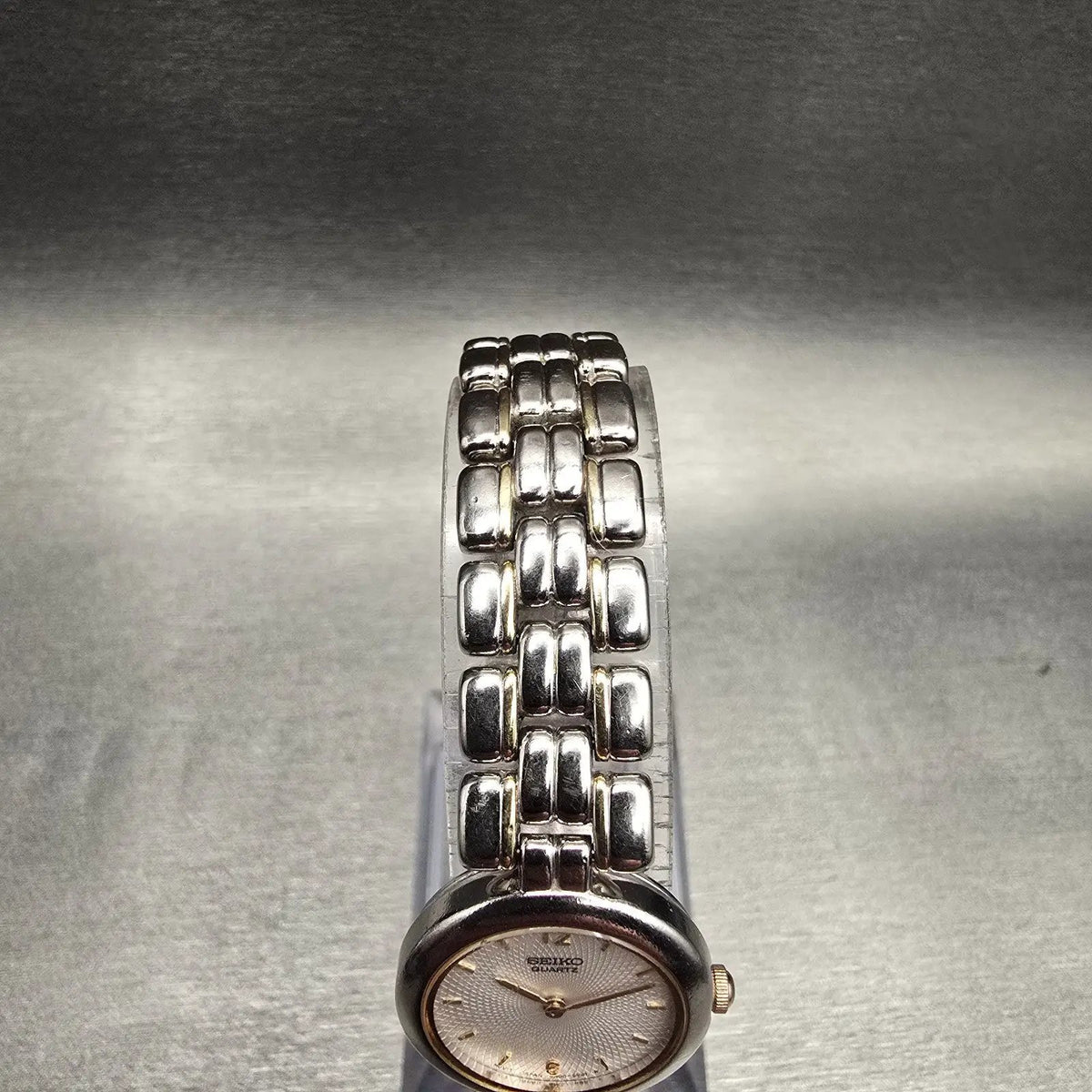 Seiko Watch Women 21mm White Dial Silver Tone Round 4N00-0798 New Battery VTG4
