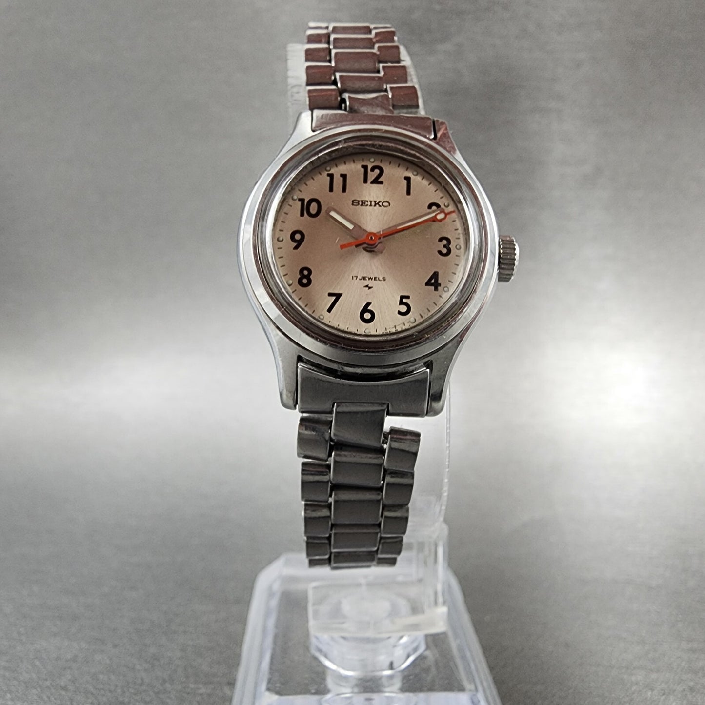 Seiko Watch Women 25mm Gray Dial Silver Tone Manual Wind Runs 11040259 Vintage5