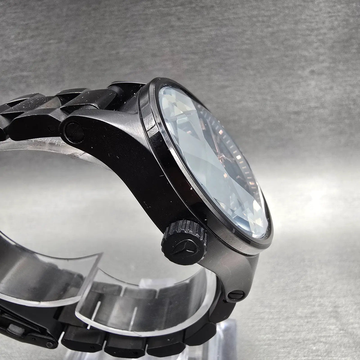 Nixon The Facet 38 Watch Men 38mm Black Dial Black Tone Round New Battery3