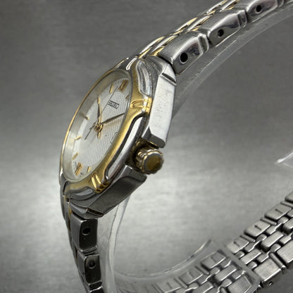 Seiko Watch Women 26mm Silver Dial Two Tone Date Round 7n820at0 New Battery2