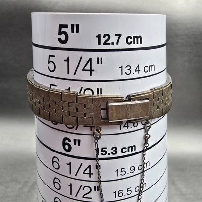 Seiko Tank Watch Women 12mm Gold Dial Gold Tone Rectangle 1520-3339 Manual Wind9
