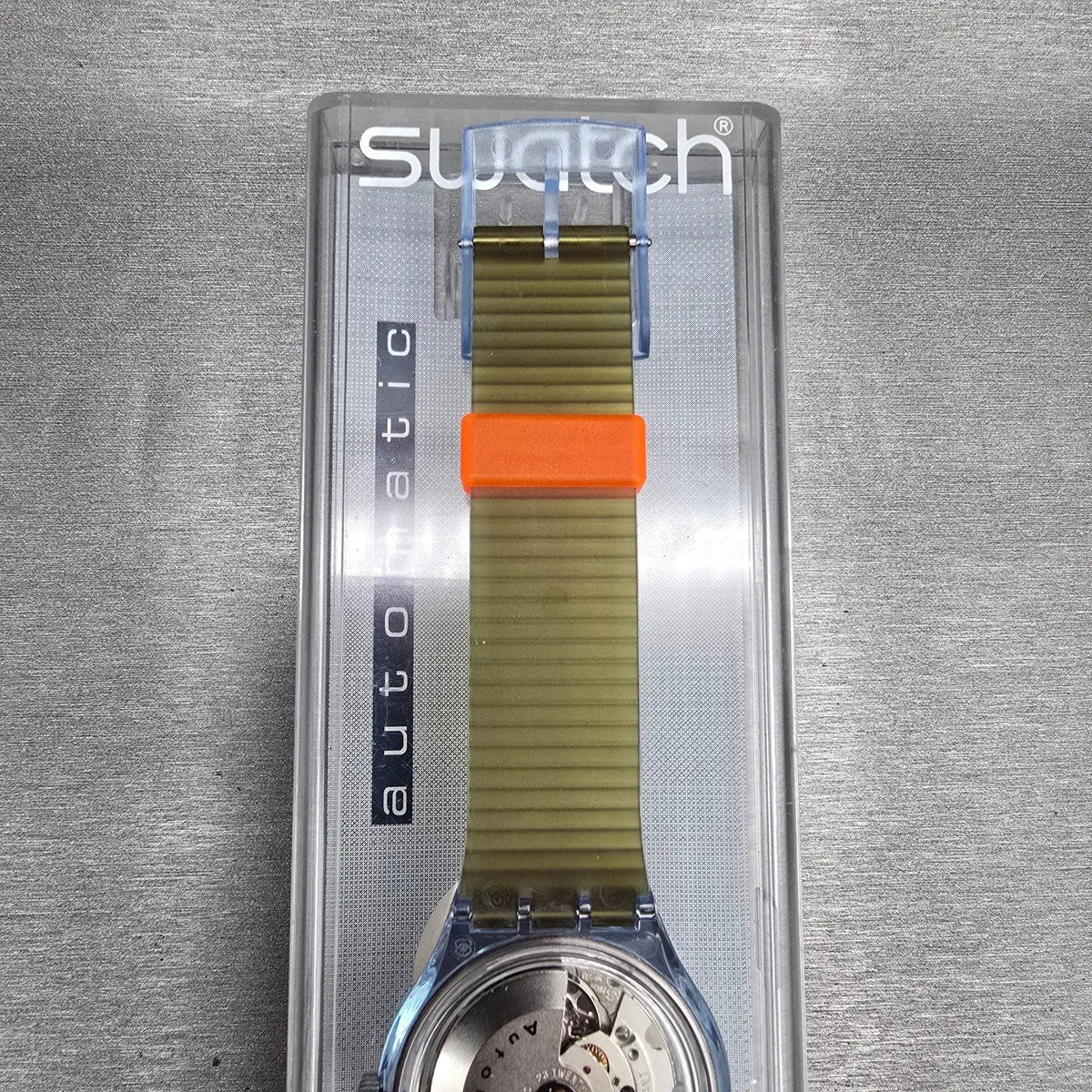 Swatch Automatic Blue Matic Watch Men 36mm Skeleton Dial Blue Case SAN100 NOS9
