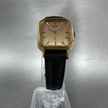 Seiko Tank Watch Women 22mm Champagne Dial Gold Tone 166030 New Battery5