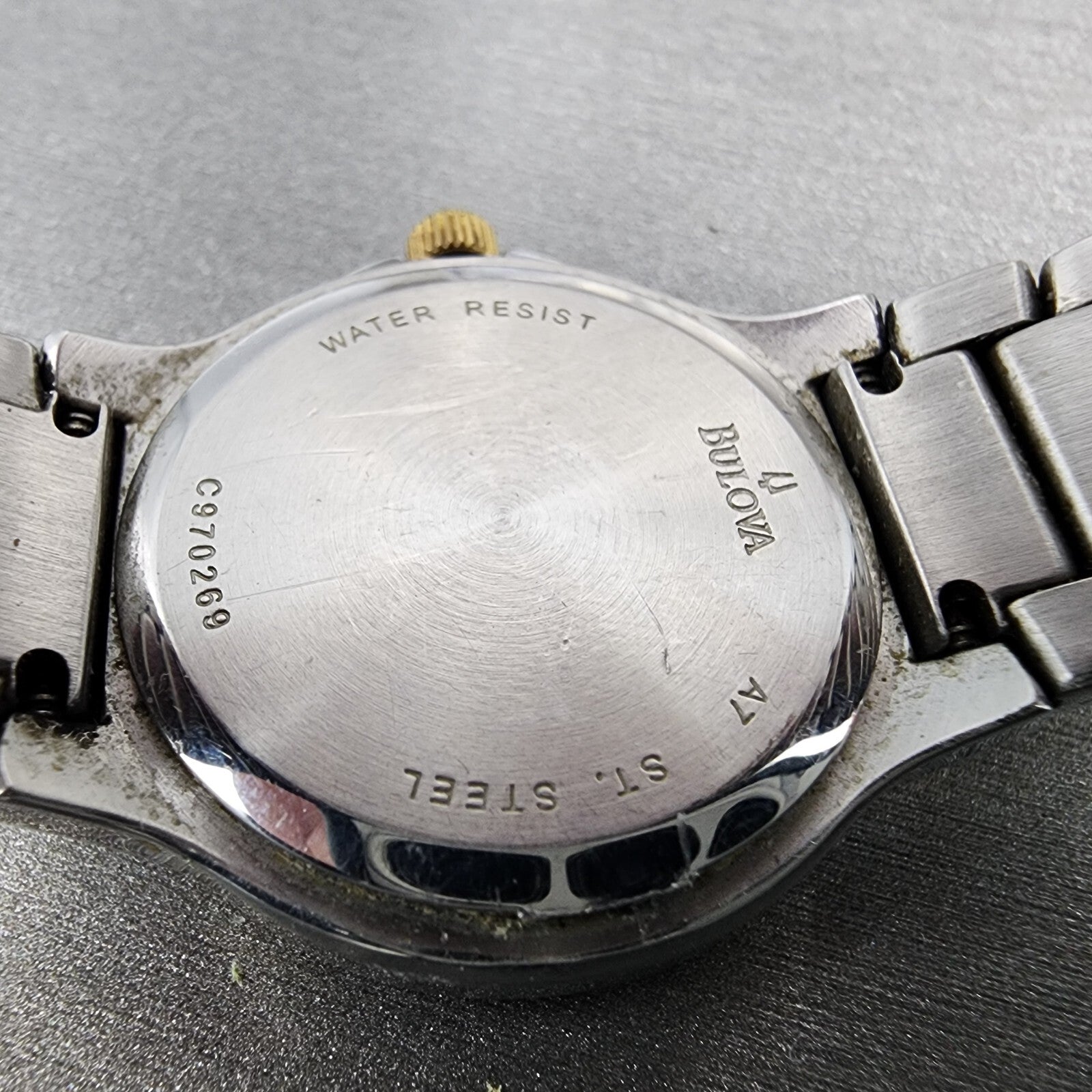 Bulova Watch Women 29mm MOP Dial Two Tone Diamond Bezel Round New Battery 98W129
