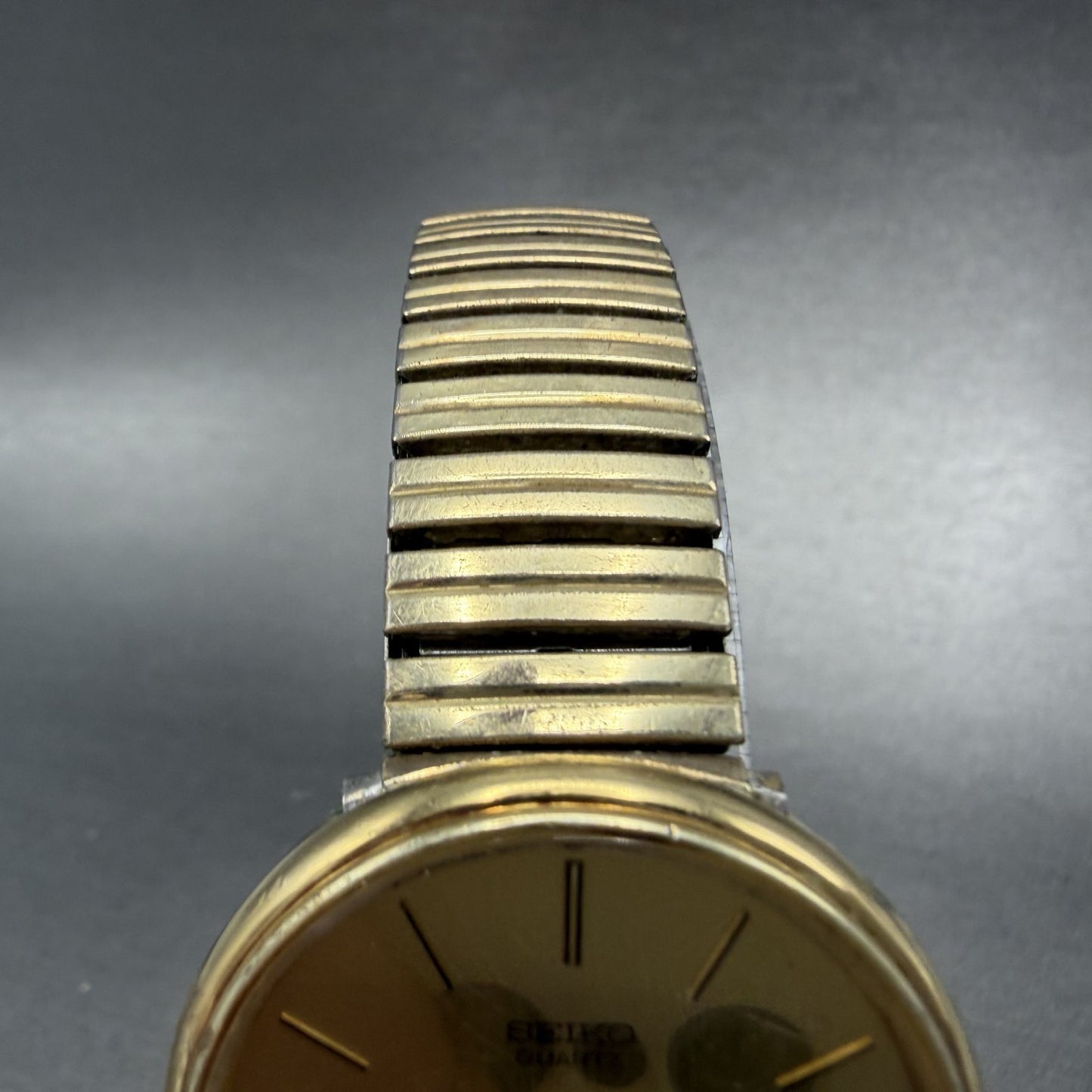 Seiko Watch Men 34mm Gold Dial Gold Tone Round 2620-0040 PARTS Vintage5
