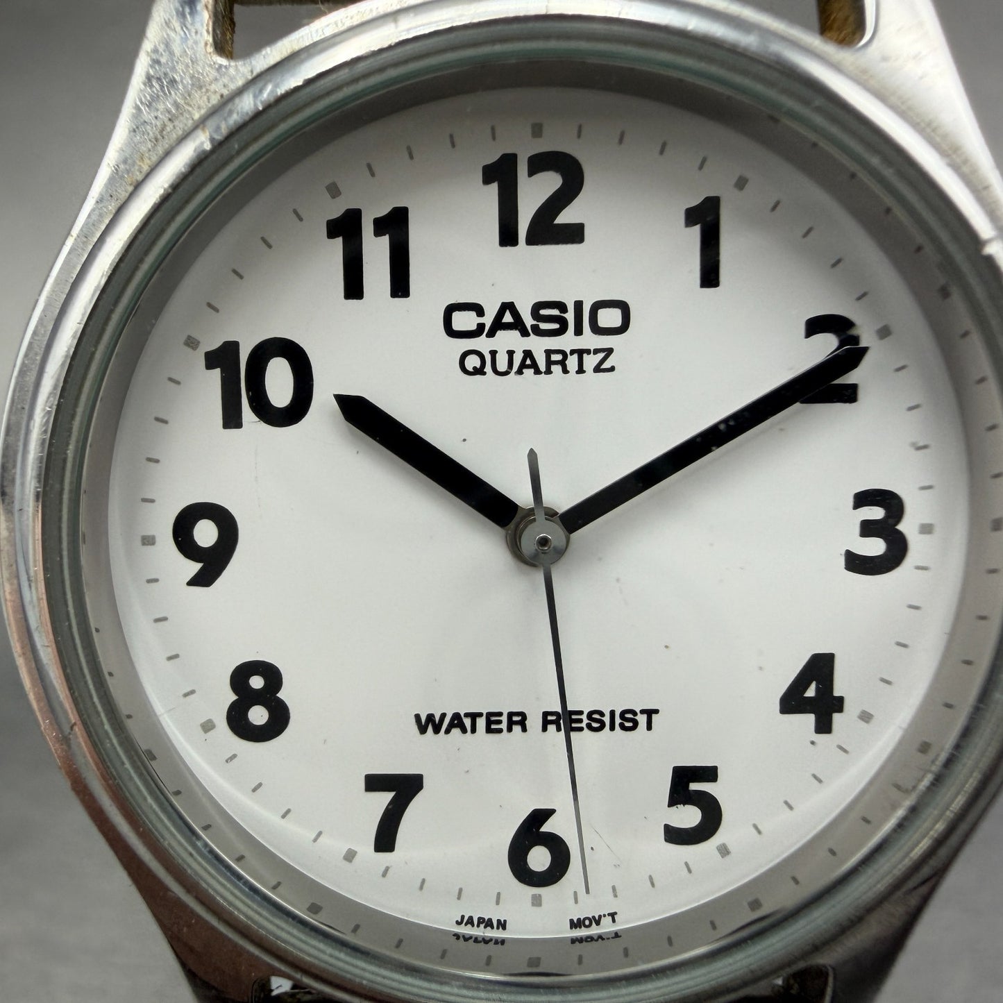 Casio Watch Men 32mm White Dial Silver Tone Round MQ-410 New Battery1