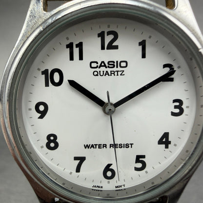 Casio Watch Men 32mm White Dial Silver Tone Round MQ-410 New Battery1
