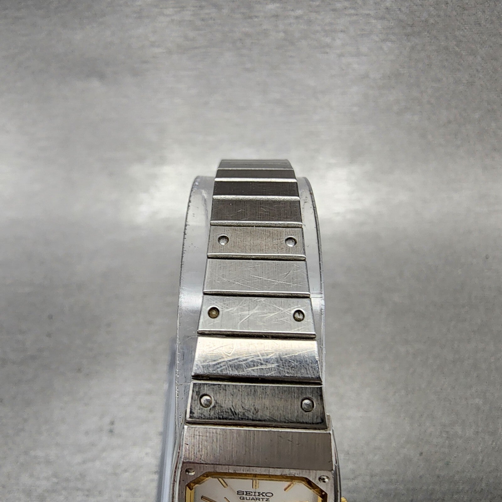 Seiko Watch Women 17mm Silver Dial Two Tone Rectangle 73215260 New Battery4