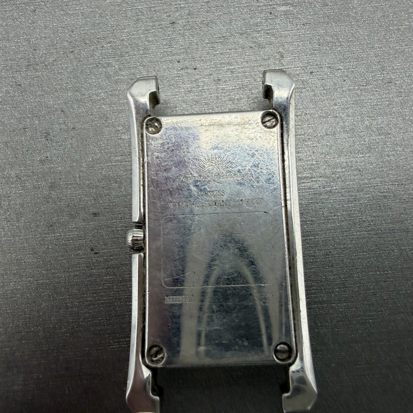 Tommy Bahama Tank Watch Women 22mm Cream Dial Silver Tone Rectangle TB2065 PARTS7