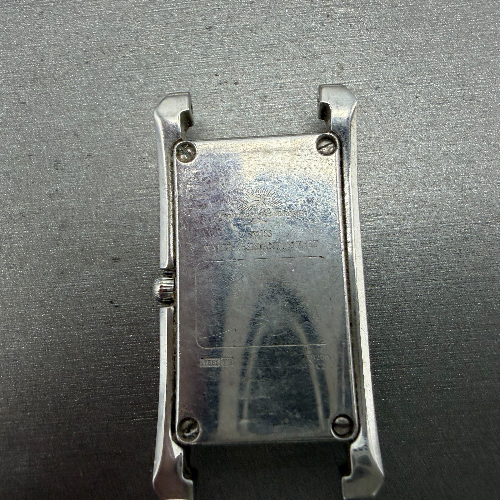 Tommy Bahama Tank Watch Women 22mm Cream Dial Silver Tone Rectangle TB2065 PARTS7