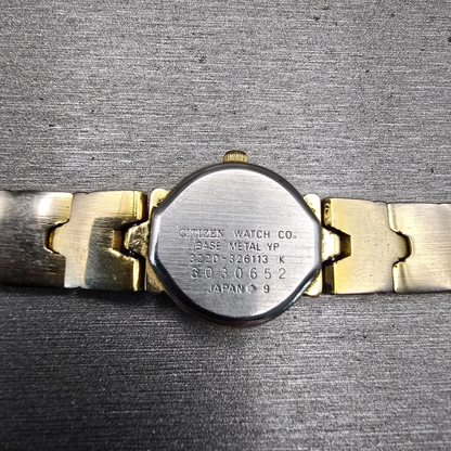 Citizen Watch Women 18mm MOP Dial Gold Tone Round 3220-326113 New Battery VTG10