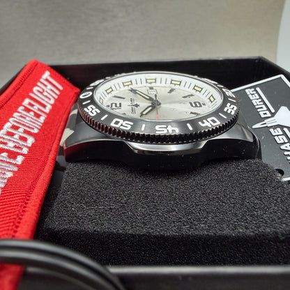 Chase Durer Dive Watch Men 46mm Silver Dial Black Tone Date Camo Band CDW-01773