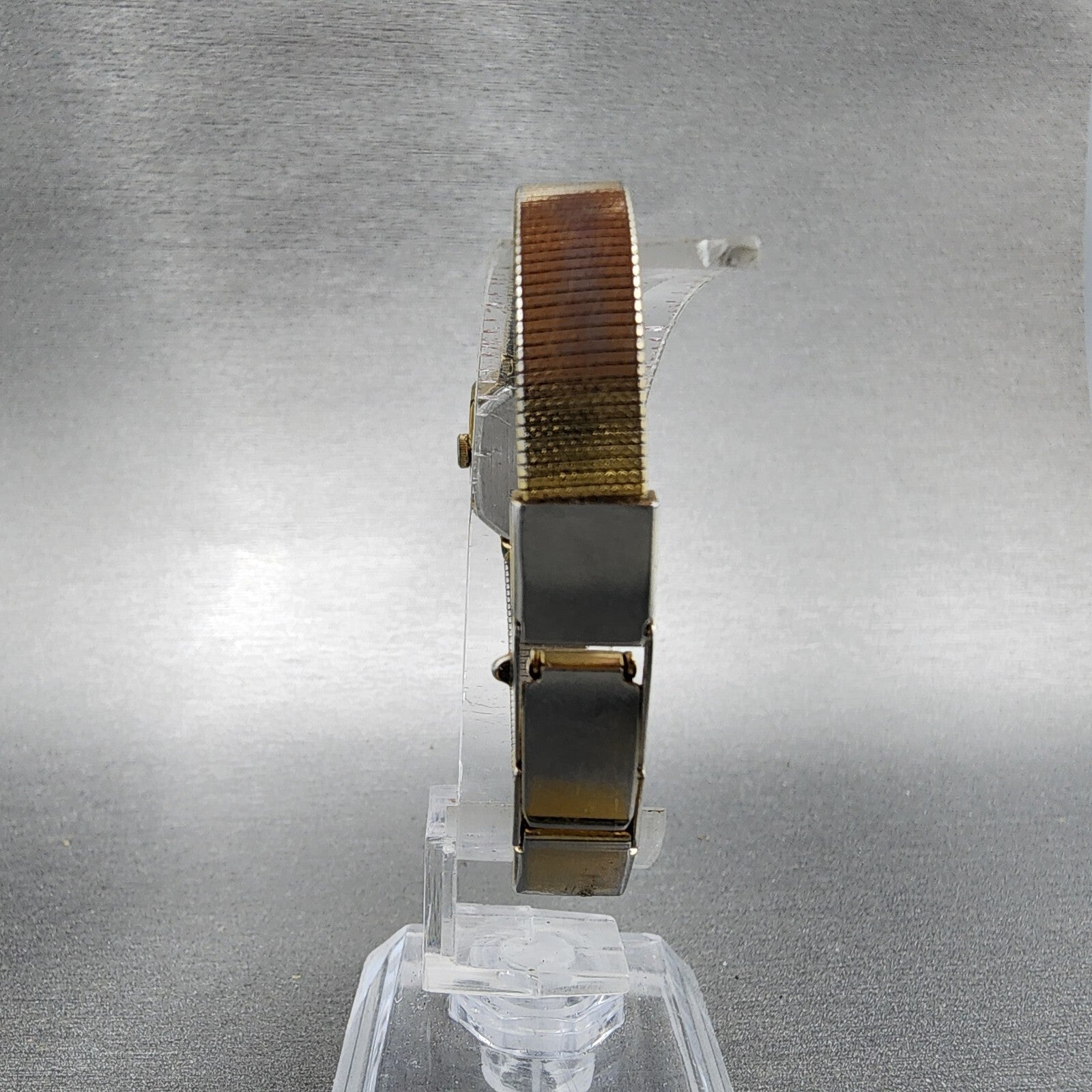VTG Seiko Watch Women 17mm Black Dial Gold Tone Octagon 2B205019 New Battery7