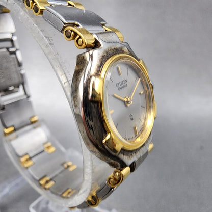 Citizen Watch Women 20mm Silver Dial Two Tone Round 5920S49593 New Battery3