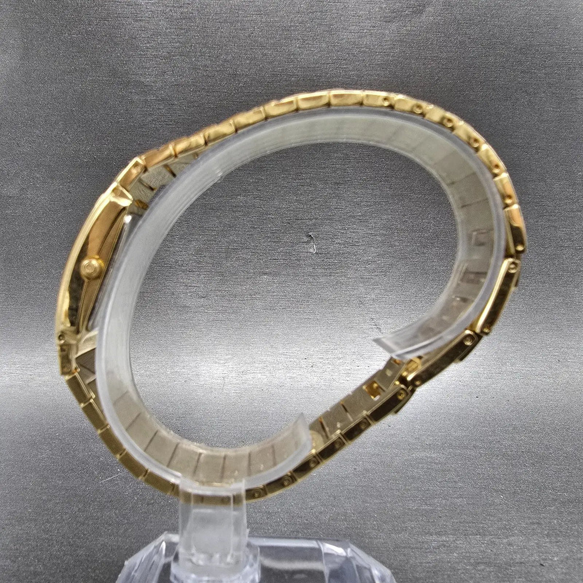 Elgin Tank Watch Women 19mm Gold Dial Gold Tone Rectangle EG286NB New Battery6