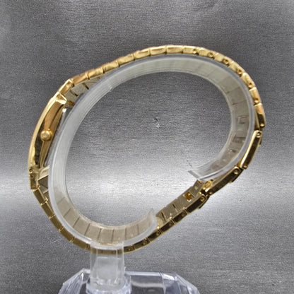 Elgin Tank Watch Women 19mm Gold Dial Gold Tone Rectangle EG286NB New Battery6