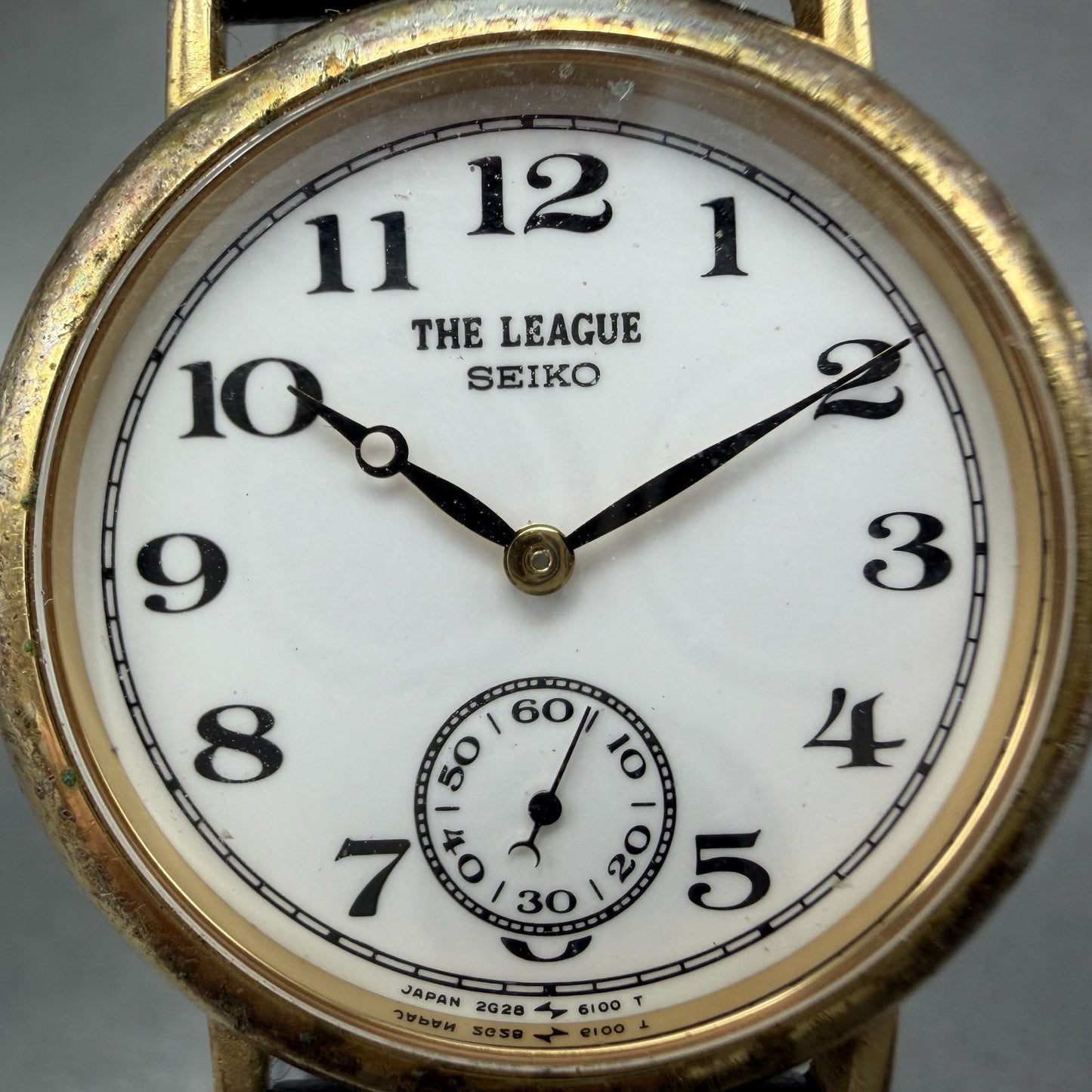 Seiko The League Watch Unisex 31mm White Dial Gold Tone 2G28-6080 New Battery1