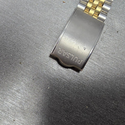 Seiko Pulsar President Bracelet 18mm Stainless Steel Two Tone 500MCE VTG5