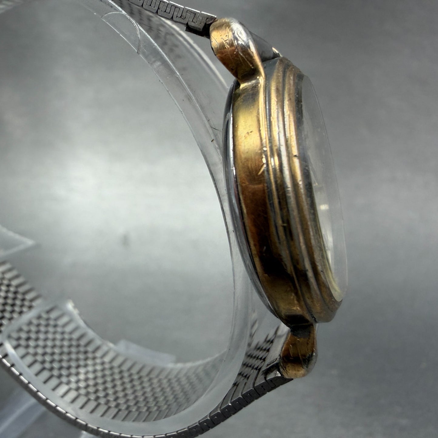 Orient Watch Men 30mm Silver Dial Gold Tone Round K33201-00 New Battery Vintage3