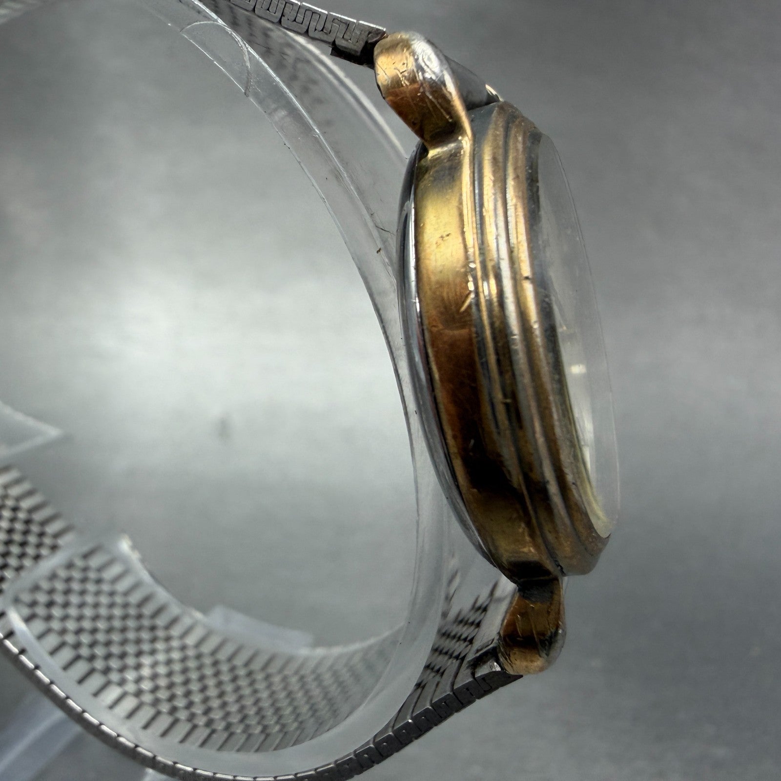 Orient Watch Men 30mm Silver Dial Gold Tone Round K33201-00 New Battery Vintage3