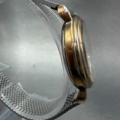 Orient Watch Men 30mm Silver Dial Gold Tone Round K33201-00 New Battery Vintage3