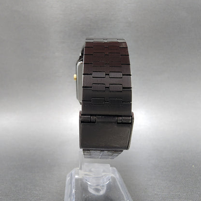 Pulsar Analog Digital Watch Men 29mm Black Dial Black Tone Rectangle READ!!!!!!!