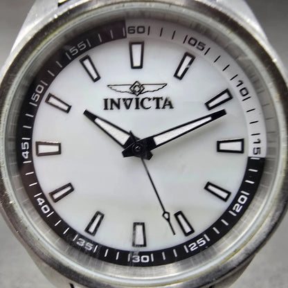 Invicta Specialty Watch Women 33mm White Dial Silver Tone 12830 New Battery1
