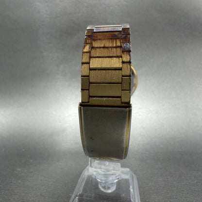 Seiko SQ Watch Men 35mm Brown Dial Gold Tone Daydate Round 7123-8339 NewBat RAED7