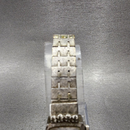 Seiko Watch Women 15mm Silver Dial White Gold Plated Diamonds Manual Wind Runs4