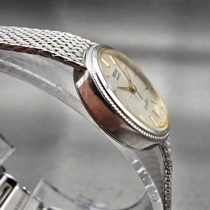 Seiko Exceline Watch Women 20mm Silver Dial Silver Tone Round 1221-0100 New Batt3
