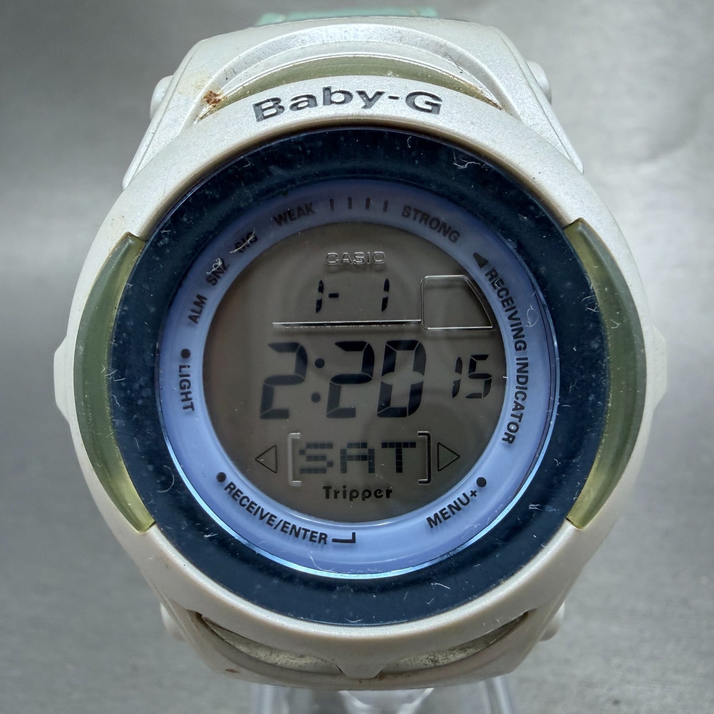 Casio Baby-G Watch Women 40mm White & Blue Alarm Chrono BGT-2000 New Battery0