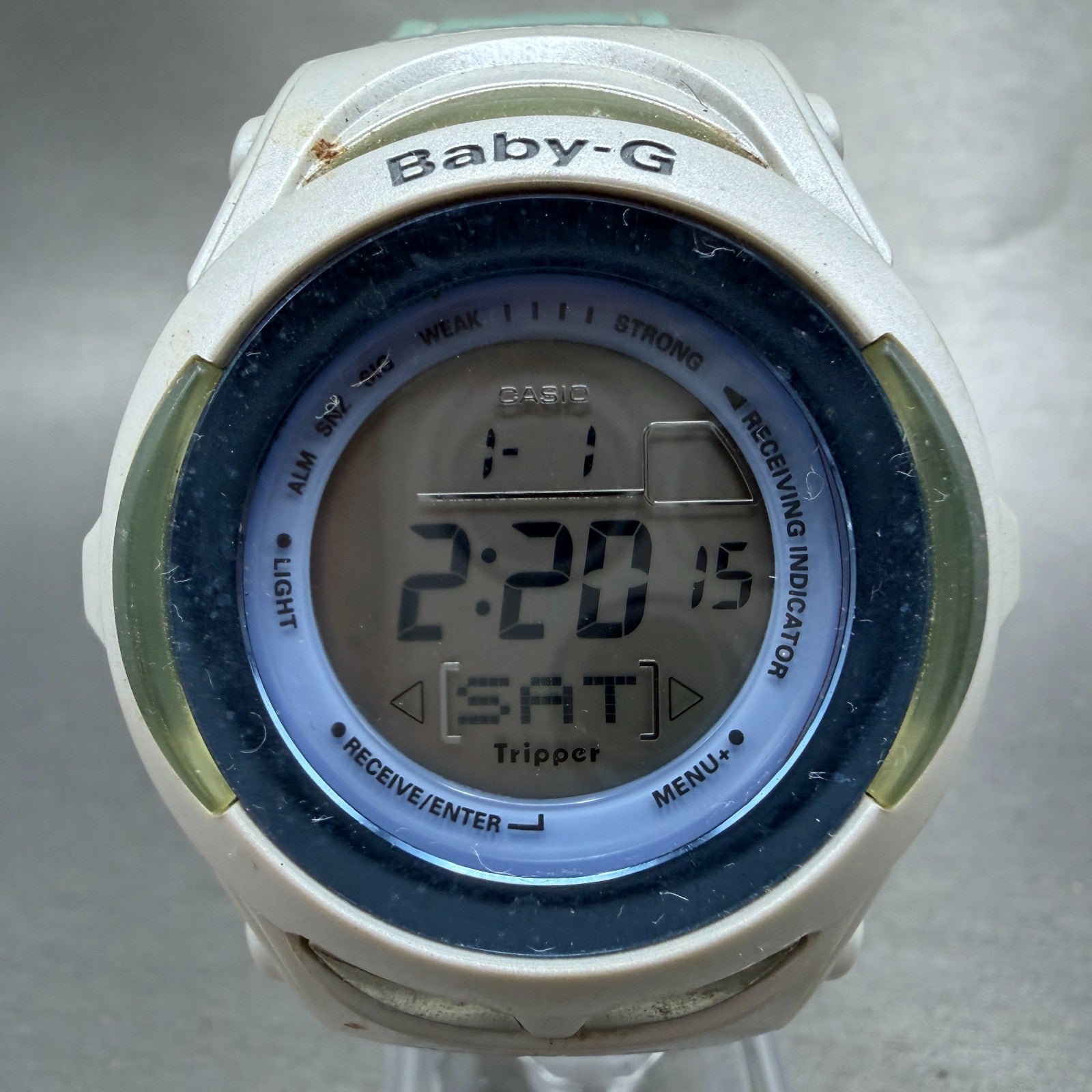 Casio Baby-G Watch Women 40mm White & Blue Alarm Chrono BGT-2000 New Battery0