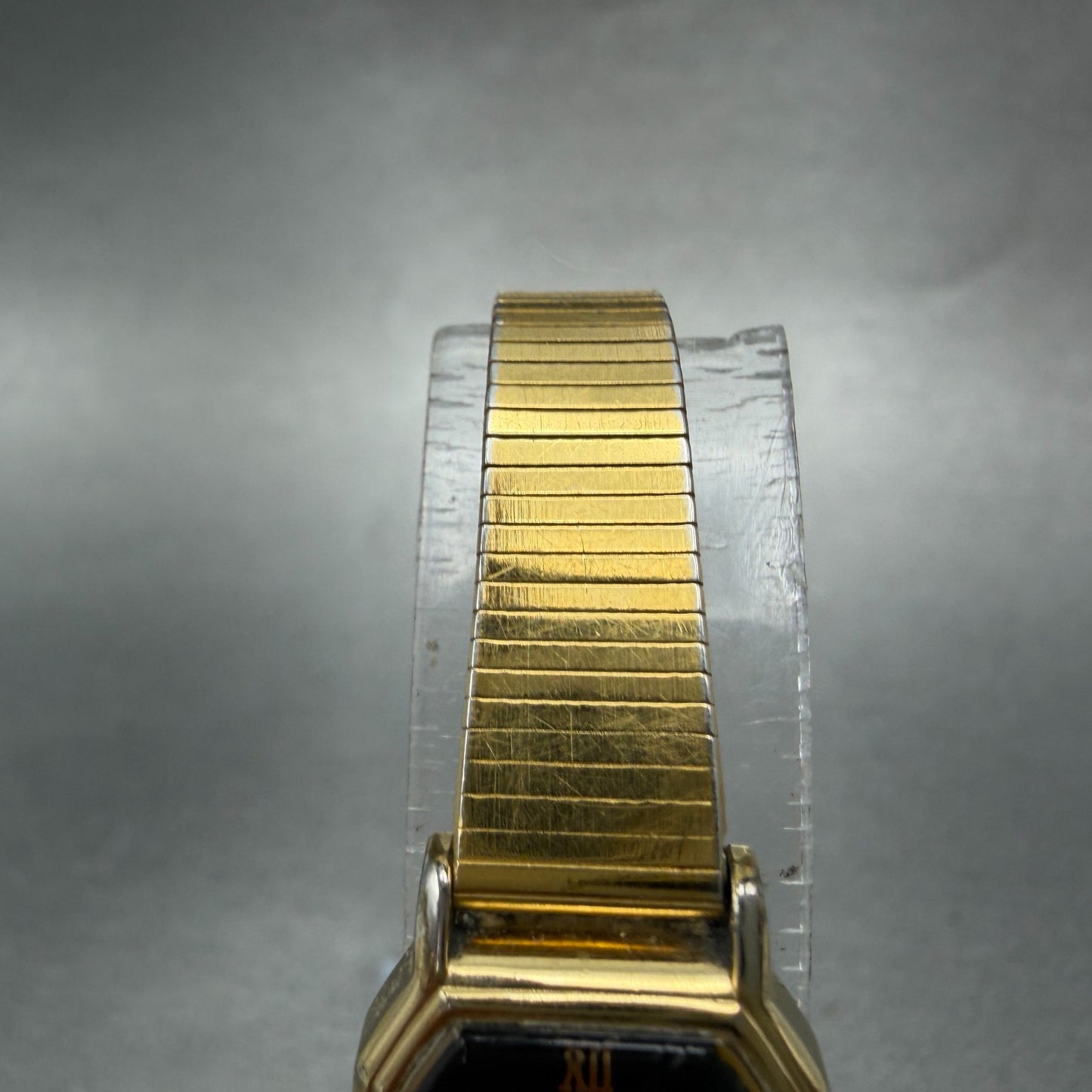 Seiko Watch Women 16mm Brown Dial Gold Tone Octagon 2c20-5760 New Battery VTG 6F4