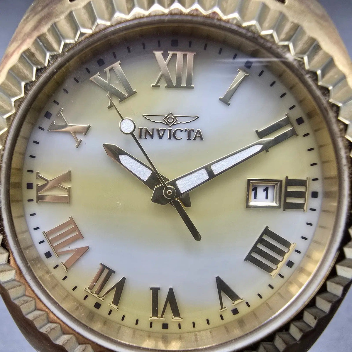 Invicta Angel Watch Women 40mm MOP Dial Gold Tone Date 20316 New Battery1