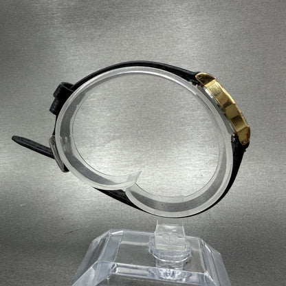 Seiko Watch Women 21mm Black Dial Gold Tone Hexagon 12215500 New Battery8