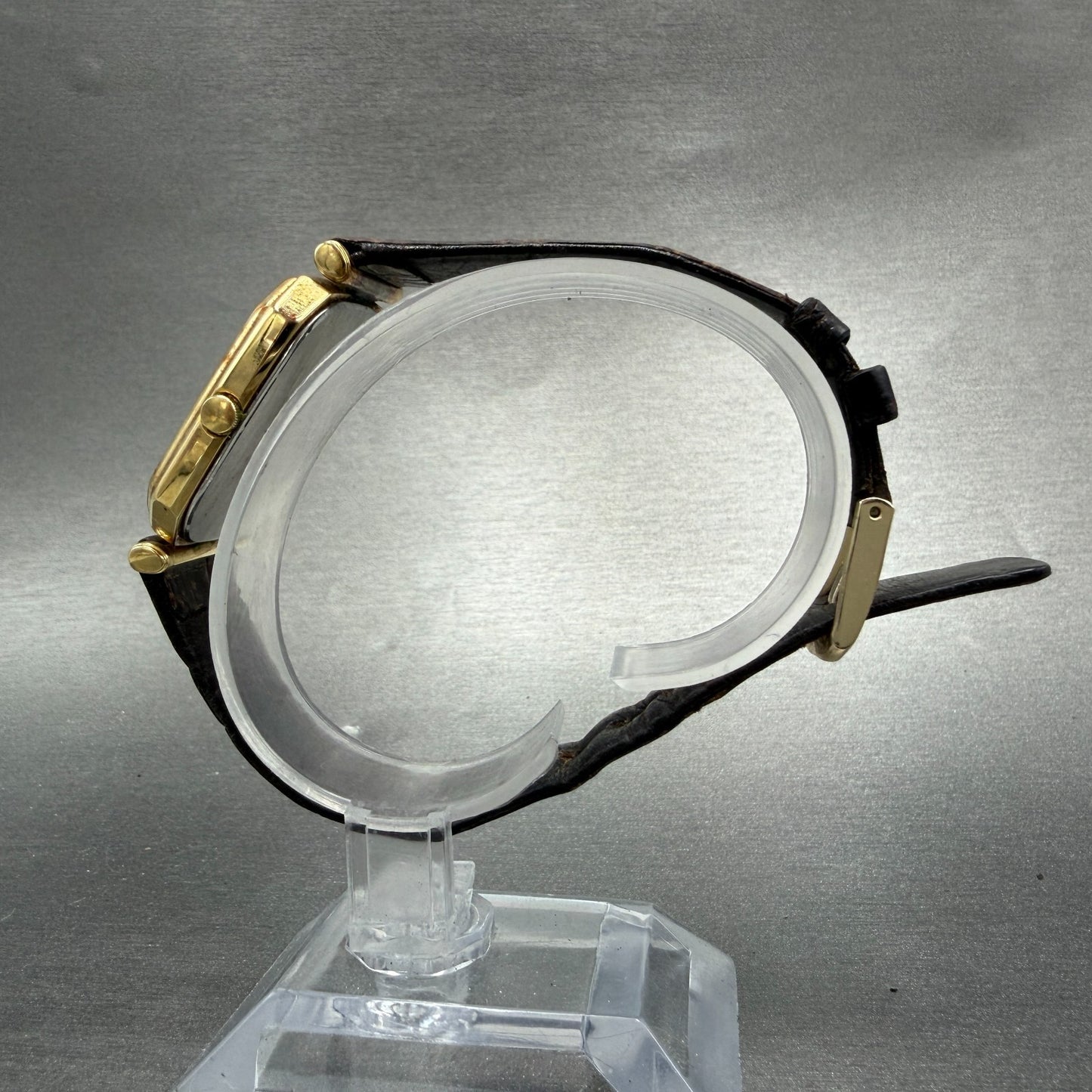 Seiko Tank Watch Men 28mm Champagne Dial Gold Tone 7431-5130 New Battery Vintage6