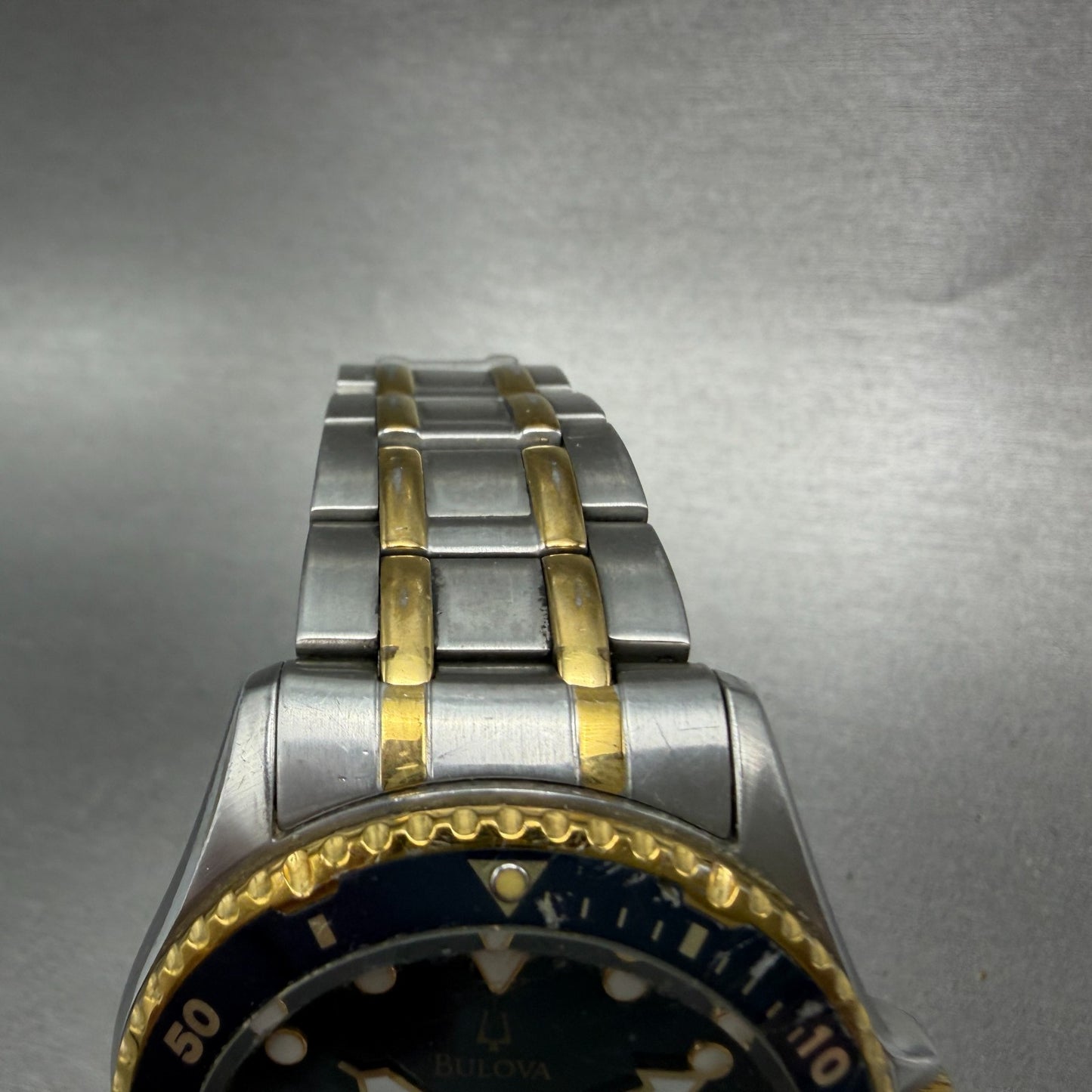 Bulova Marine Star Dive Watch Men 42mm Blue Dial Two Tone Daydate 98C58 New Batt4