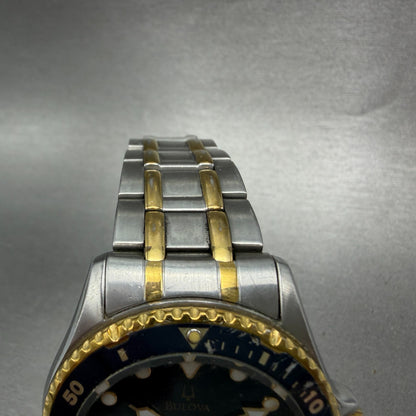 Bulova Marine Star Dive Watch Men 42mm Blue Dial Two Tone Daydate 98C58 New Batt4